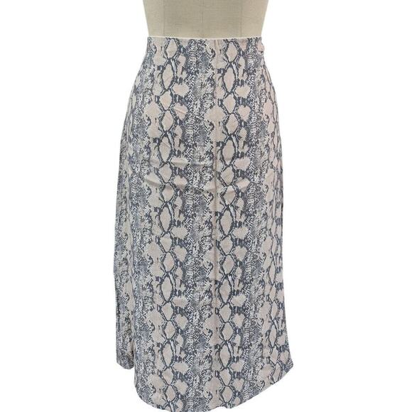 American Eagle 100% Viscose Beige/Gray Snakeskin Pattern Skirt Sz XL - Picture 2 of 4